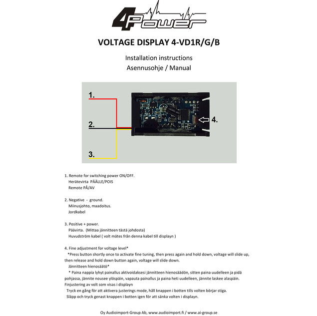Digitales Voltmeter Mit Blauer LCD-Anzeige – Misst 4–30V Oder 0–100V, Ideal Für Auto & Elektronik