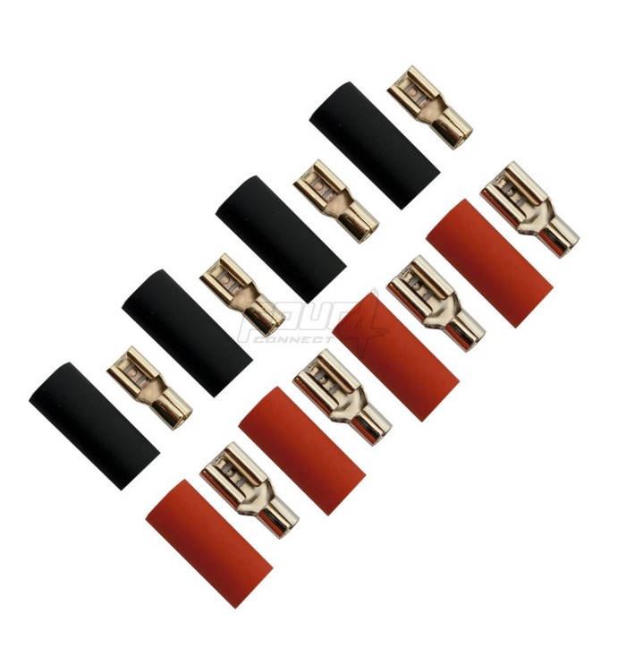FOUR Connect 4-690756 flat connector 6.0mm2 - 2x4.8mm/2x6.3mm red + 2x4.8mm/2x6.3mm black image