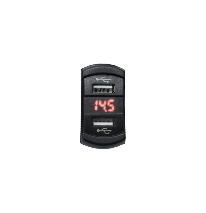 FOUR Connect 4-600157 waterprof USB-charger with voltage display image