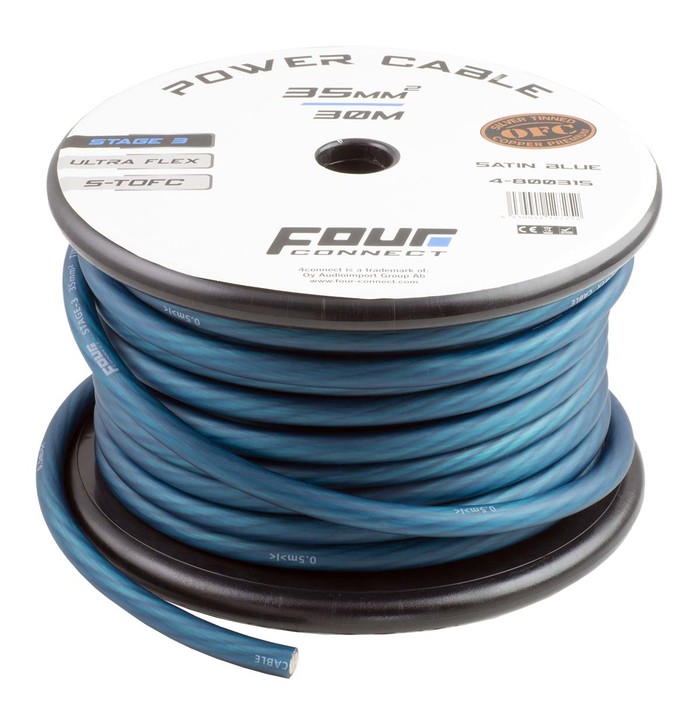 FOUR Connect STAGE3 35mm2 Satin Blue S-TOFC power cable image